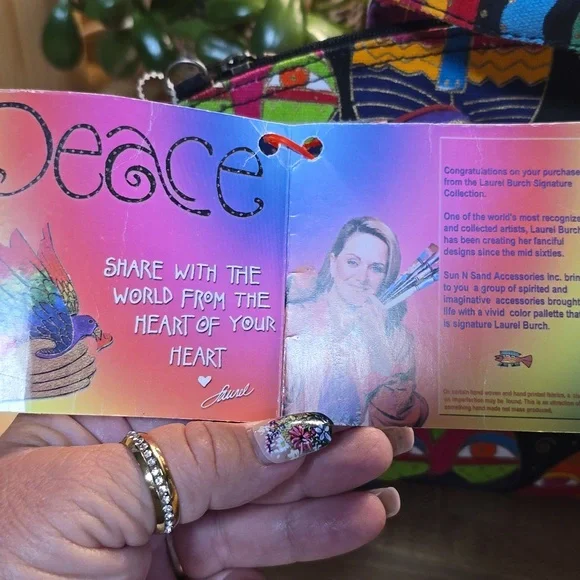 Laurel Burch Multicolor Cat Design Bag - Picture 3 of 7